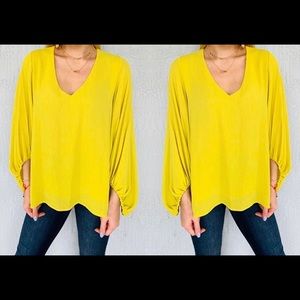 NWT Tyche Yellow Flowy Top